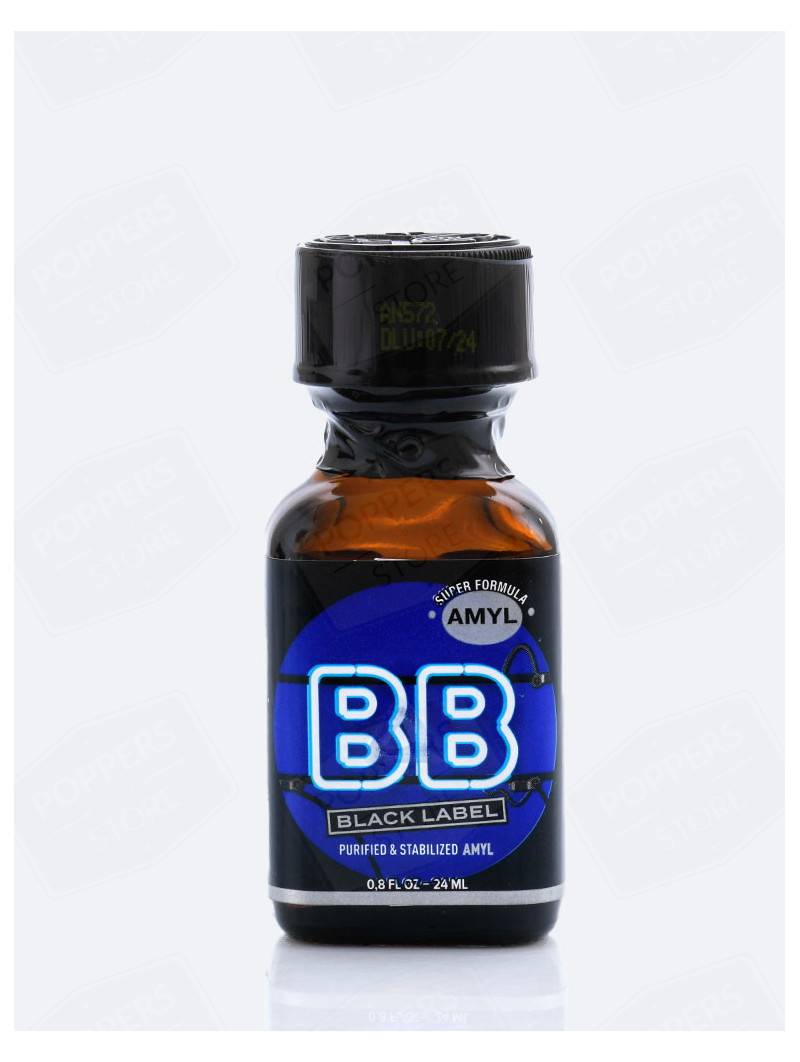 BB Black Label 24 ml - Poppers amyle parmi les plus puissants fabrication européenne - Poppers Store
