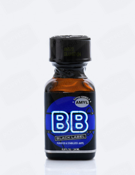 BB Black Label 24 ml - Poppers amyle parmi les plus puissants fabrication européenne - Poppers Store