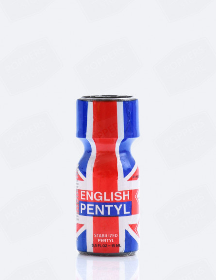 English Pentyl 15 ml - Pentyle effets durables format intermédiaire avec présentoir - Poppers Store