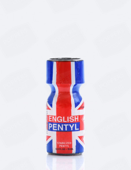 English Pentyl 15 ml - Pentyle effets durables format intermédiaire avec présentoir - Poppers Store