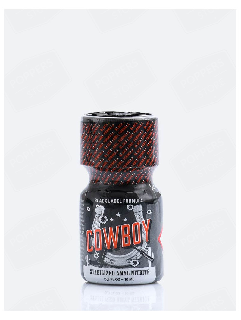 Cow Boy Black Label 10 ml - Amyle un des plus puissants marché effets intenses présentoir - Poppers Store