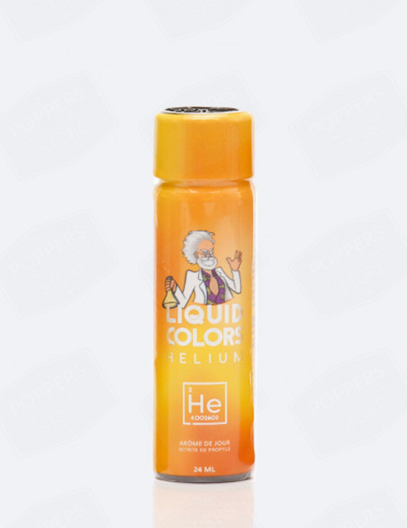 Liquid Colors Helium 24 ml - Flacon design propyle doux avec présentoir professeur fou - Poppers Store