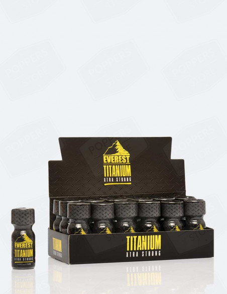 Poppers Everest Titanium avec présentoir