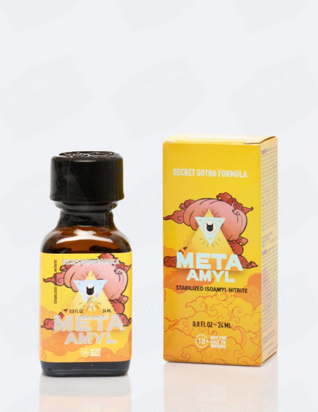 Meta Amyl 24 ml - Poppers nitrite amyle puissant gamme Meta avec boîte - Poppers Store