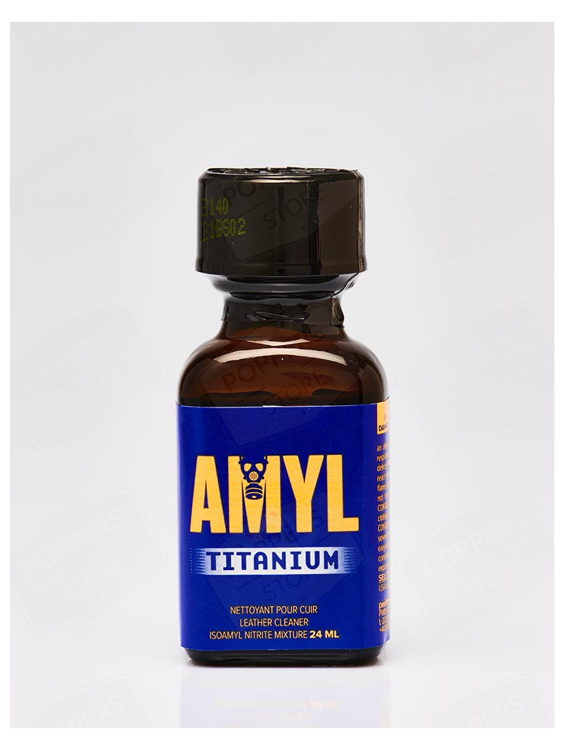 Amyl Titanium 24 ml - Flacon verre trempé avec finition métallisée - Poppers Store