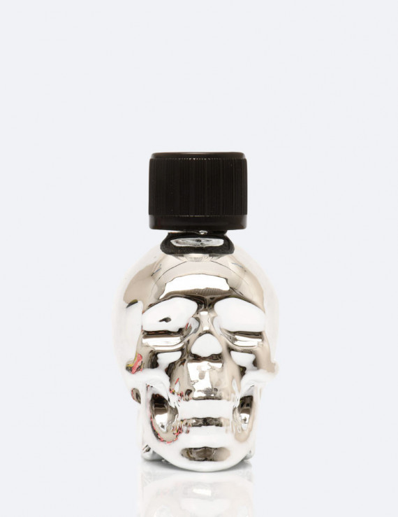 Silver Skull Amyl 24 ml - Flacon design exclusif tête de mort amyle intensité 5 - Poppers Store
