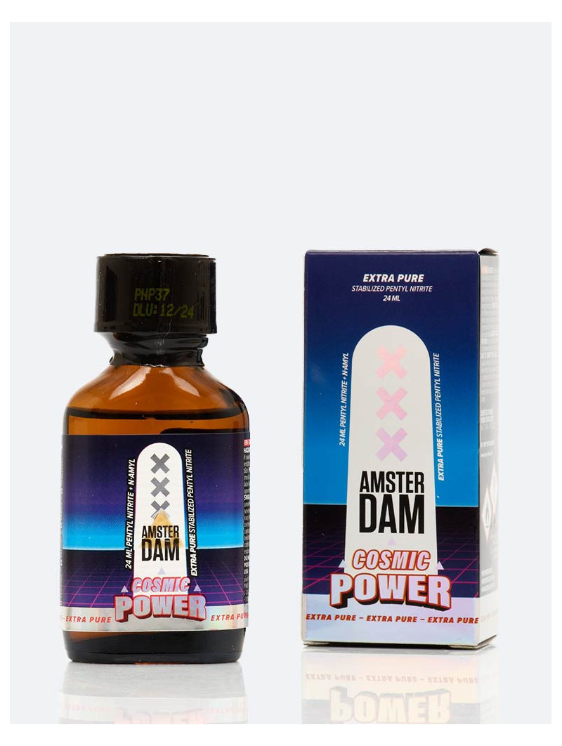 Amsterdam XXX Cosmic Power 24 ml - Poppers pentyle pentanol marque Amsterdam avec boîte - Poppers Store