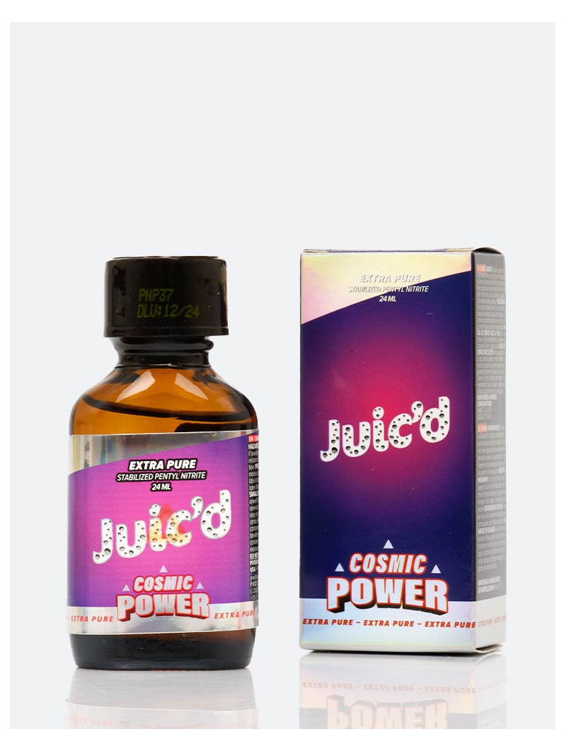 Juic'd Cosmic Power 24 ml - Poppers pentyle belge avec boîte carton code-barres - Poppers Store