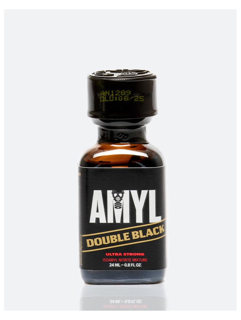 Amyl Double Black 24 ml - Flacon verre premium avec design noir élégant - Poppers Store