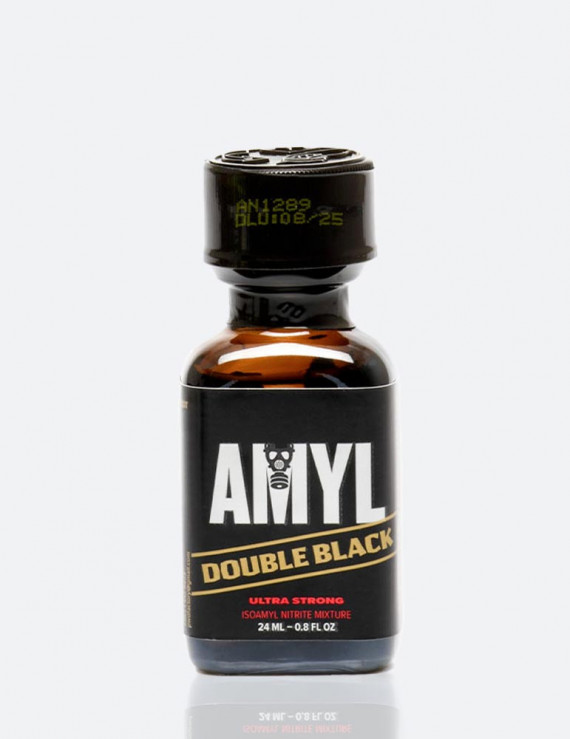 Amyl Double Black 24 ml - Flacon verre premium avec design noir élégant - Poppers Store