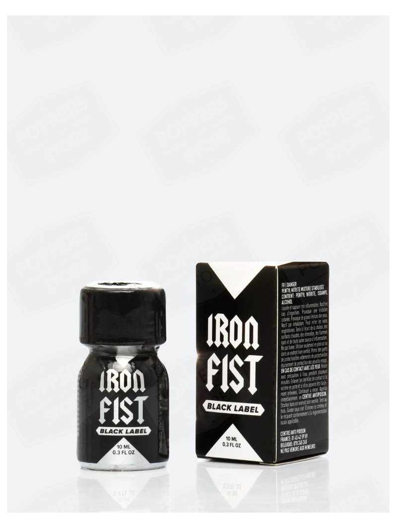 Iron Fist Black Label 10 ml - Flacon alu pocket incassable pentyle top vente - Poppers Store