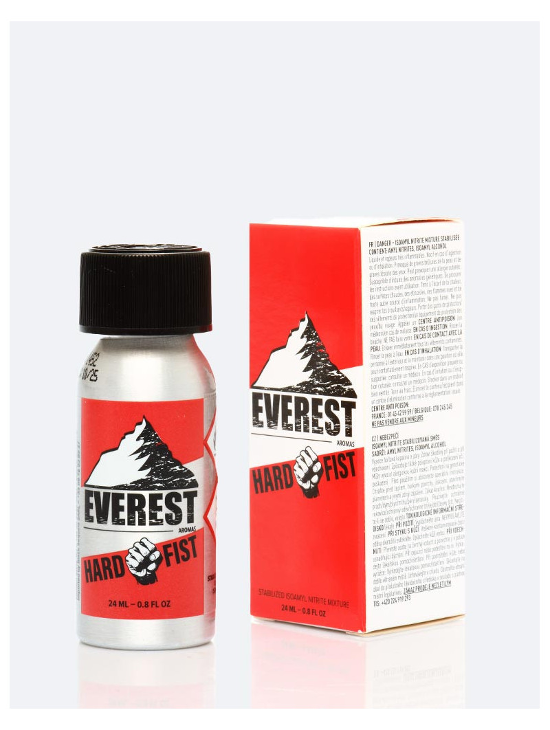 Everest Hard Fist 24 ml - Flacon aluminium Everest Aromas intensité 5 - Poppers Store