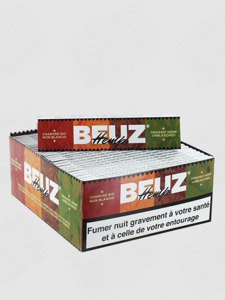 Feuilles Slim Beuz Hemp Chanvre Bio 50 carnets - 100% chanvre bio naturel écologique marque française - Poppers Store