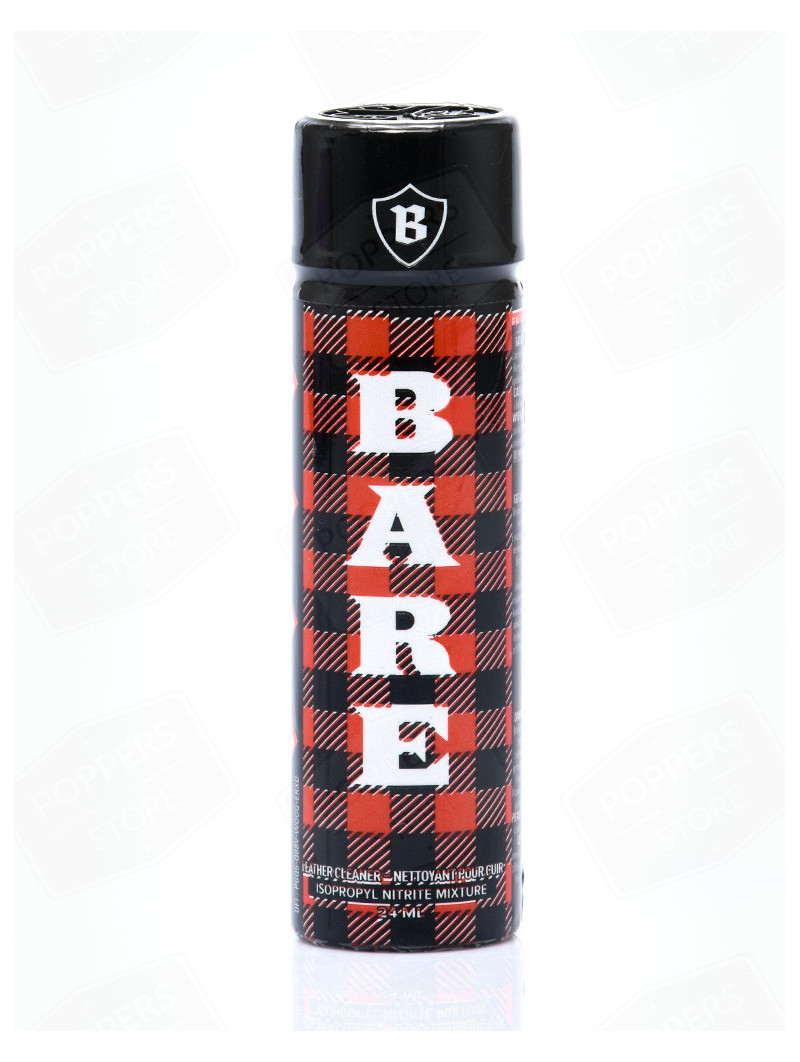 Bare 24 ml - Flacon format original long fin gamme Triple B avec présentoir - Poppers Store