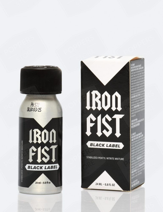 Iron Fist Black Label 24 ml - Flacon aluminium pocket premium incassable - Poppers Store