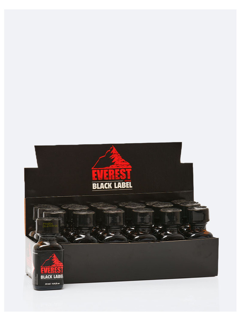 Everest Black Label 24 ml - Le plus puissant Everest Aromas pentyle avec présentoir - Poppers Store