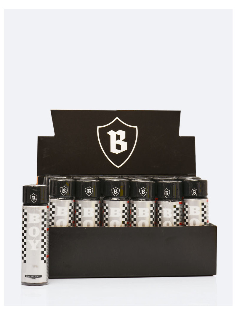 Boy 24 ml - Flacon pentyle format original gamme Triple B avec présentoir - Poppers Store