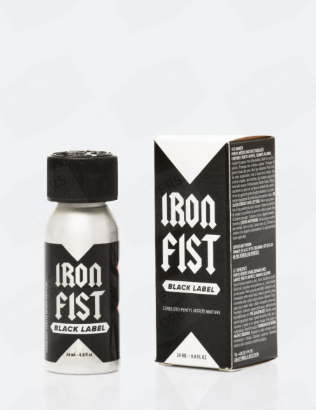 Iron Fist Black Label 24 ml - Flacon alu pocket incassable pentyle top vente lot 144 - Poppers Store
