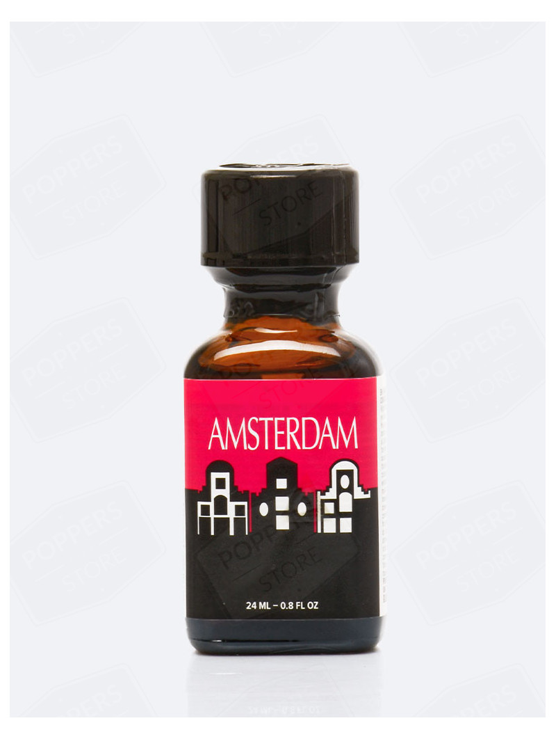 Amsterdam Poppers 24 ml - Flacon étiquette rose fuchsia - Poppers Store