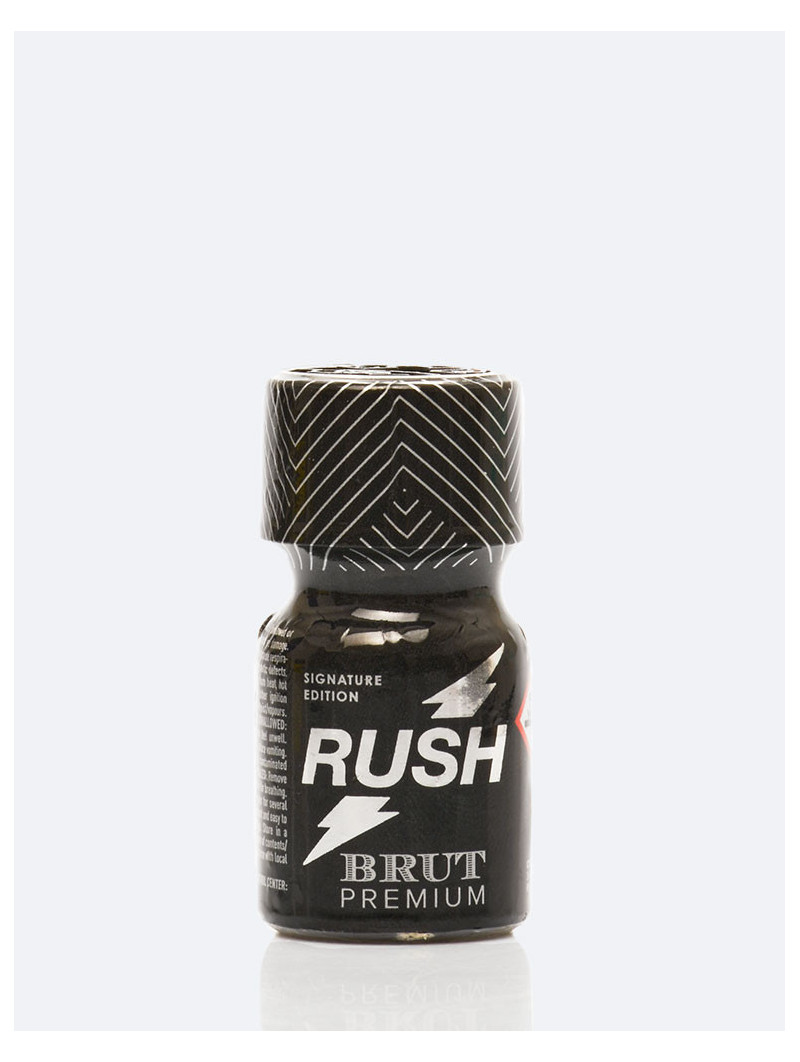 Rush Brut Premium 10 ml - Pentyle effets intenses prolongés flacon compact Rush présentoir - Poppers Store