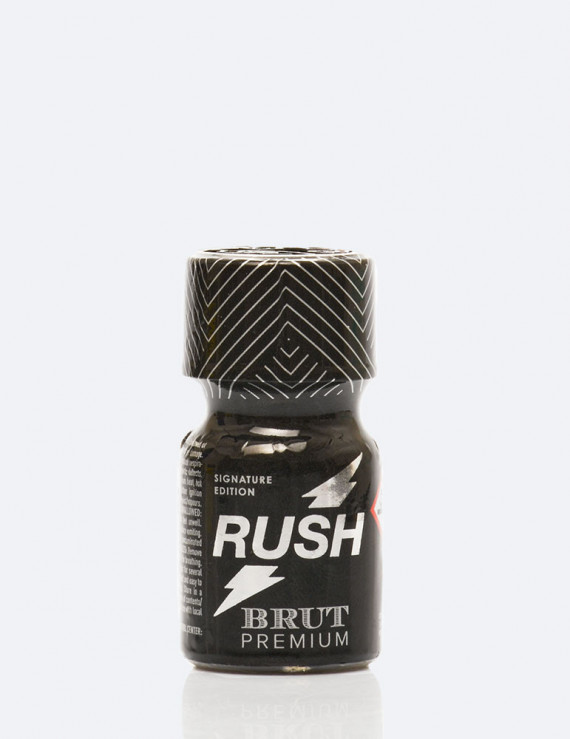 Rush Brut Premium 10 ml - Pentyle effets intenses prolongés flacon compact Rush présentoir - Poppers Store