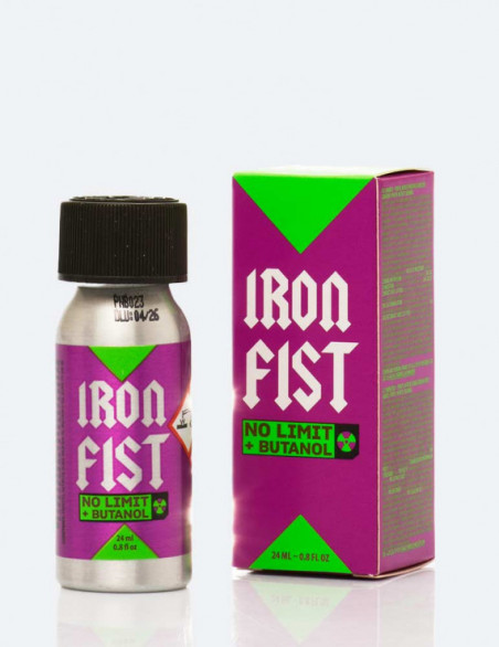 Iron Fist No Limit Butanol 24 ml - Flacon cristal avec design transgression moderne - Poppers Store