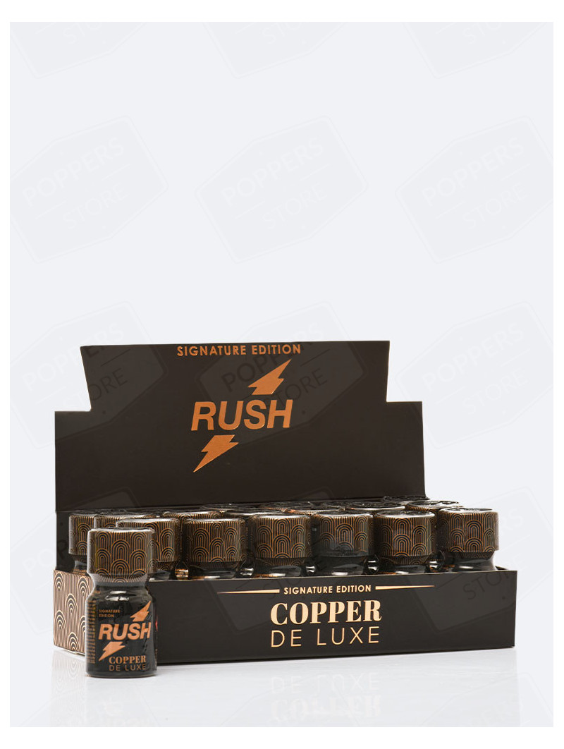 Rush Copper de Luxe 10 ml - Mix amyle propyle design soigné marque Rush présentoir - Poppers Store