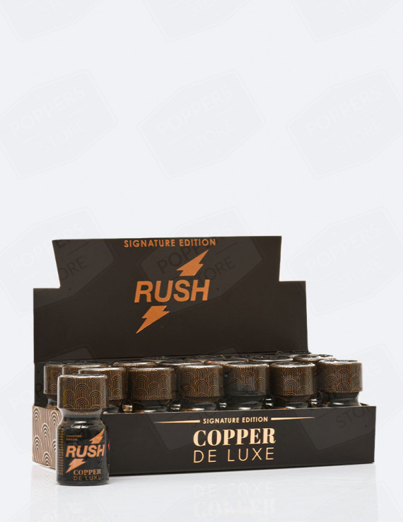 Rush Copper de Luxe 10 ml - Mix amyle propyle design soigné marque Rush présentoir - Poppers Store