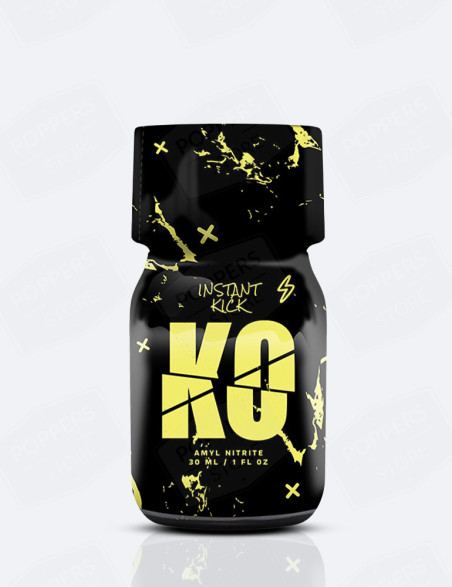 Poppers KO - 30 ml - flacon en verre noir et jaune
