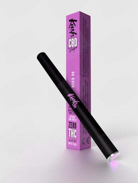 Vape Pen CBD OG Kush KushVape 20 - 200mg CBD variété classique herbacé poivré jetable - Poppers Store