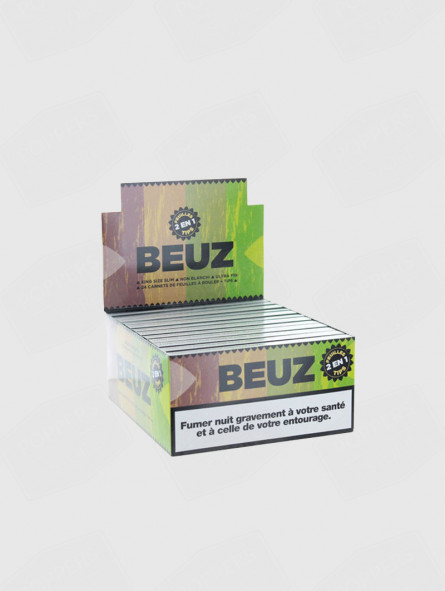 pack de 24 carnets de feuilles slim beuz brown avec filtres en carton