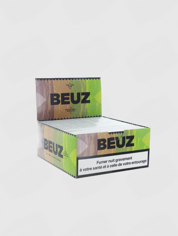 Feuille Slim Beuz Brown 50 carnets - Papier naturel non blanchi marque française - Poppers Store