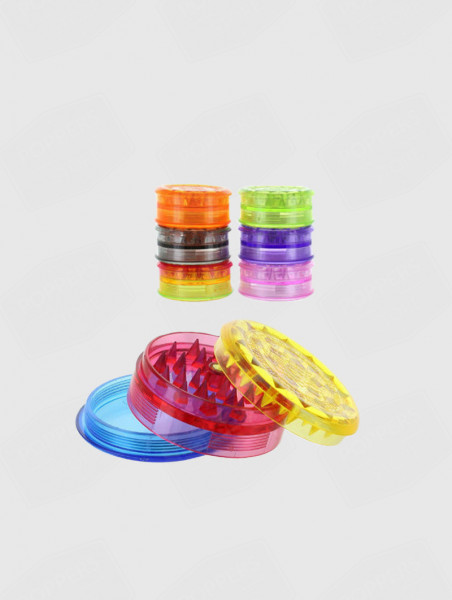 12 grinders de différentes couleurs en plastique