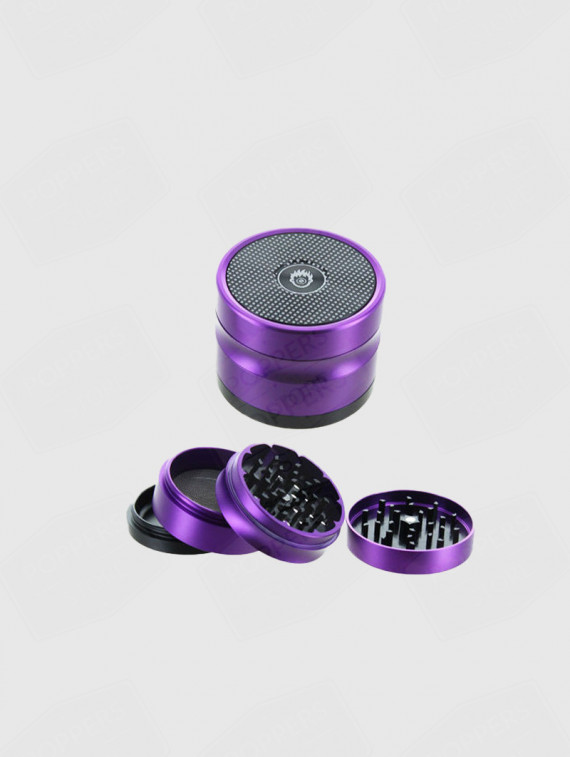 Grinder Borealis 63mm Violet Kush Bong 6 - BEST SELLER aluminium anodisé 4 parties ultra solide marque française - Poppers Store