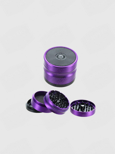 Grinder Borealis 63mm Violet Kush Bong 6 - BEST SELLER aluminium anodisé 4 parties ultra solide marque française - Poppers Store